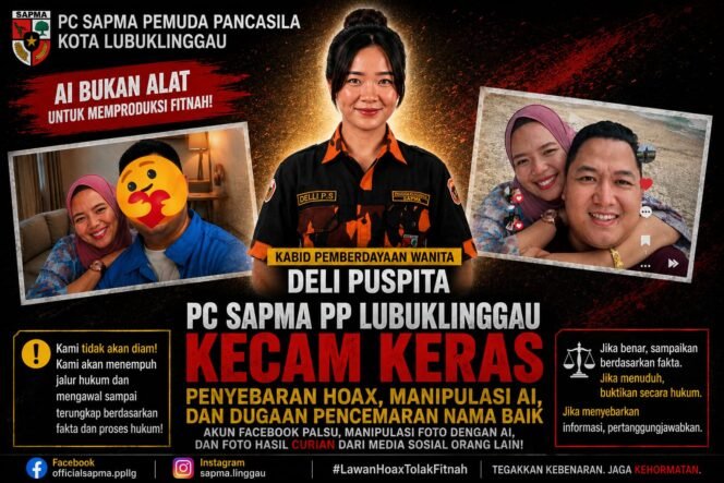 
					SAPMA PP TEGAS MENOLAK PENYEBARAN HOAX, MANIPULASI AI, DAN DUGAAN PENCEMARAN NAMA BAIK