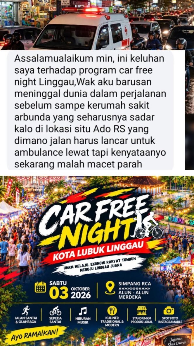 
					Ambulans Terjebak Macet Car Free Night, Pasien Meninggal Sebelum Sampai Rumah Sakit